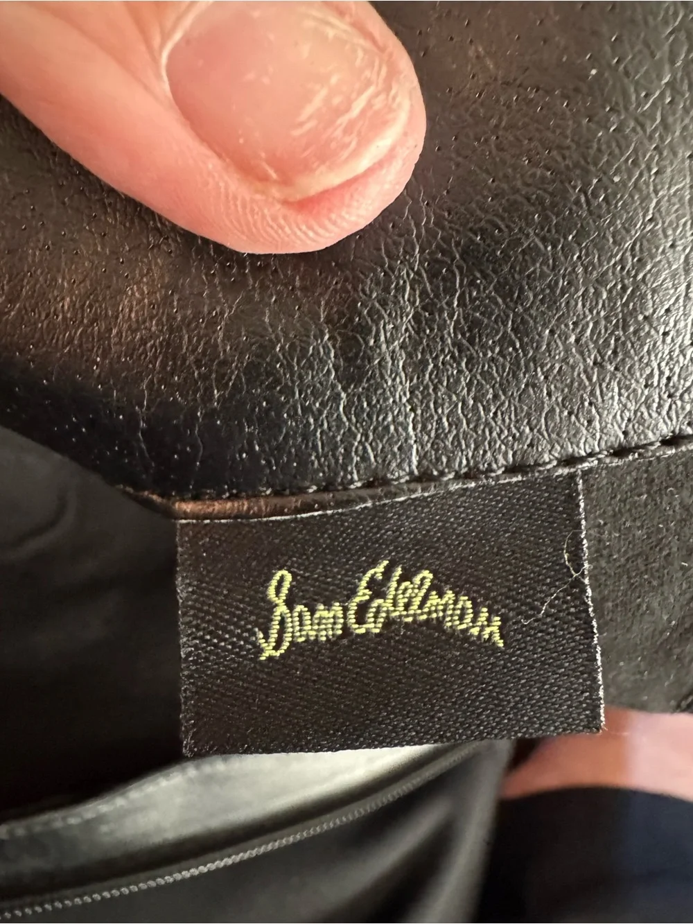 Sam Edelman Pembrooke Black Leather Suede Knee High Riding Boots Size 8